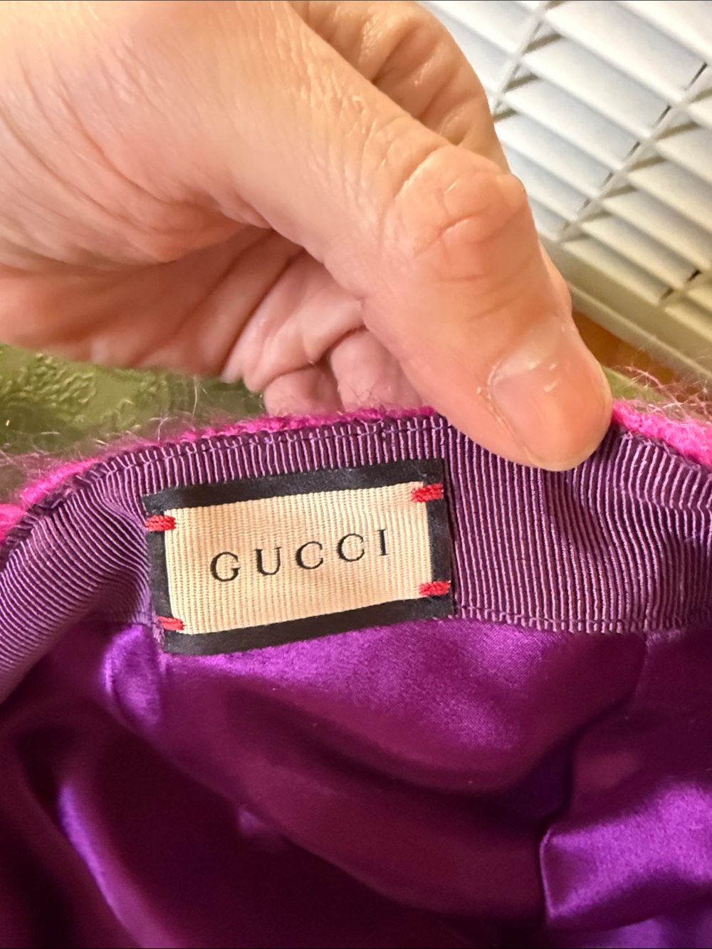 NEW Gucci fuchsia mohair Lauren baseball hat - Picture 11 of 12
